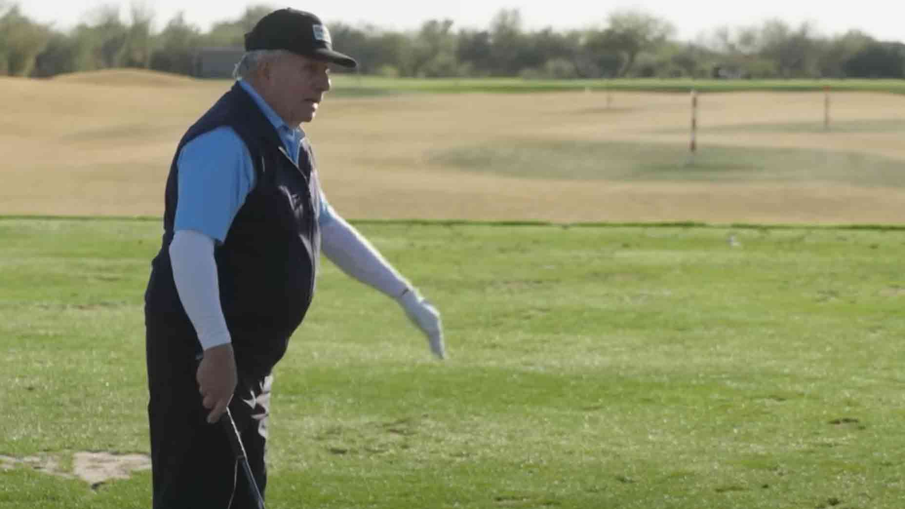 If you're experiencing the golf shanks, longtime golf commentator Peter Kostis says this fun and easy drill is the way to cure them